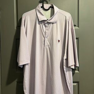 Turtleson Mens Pink and Blue Golf Polo